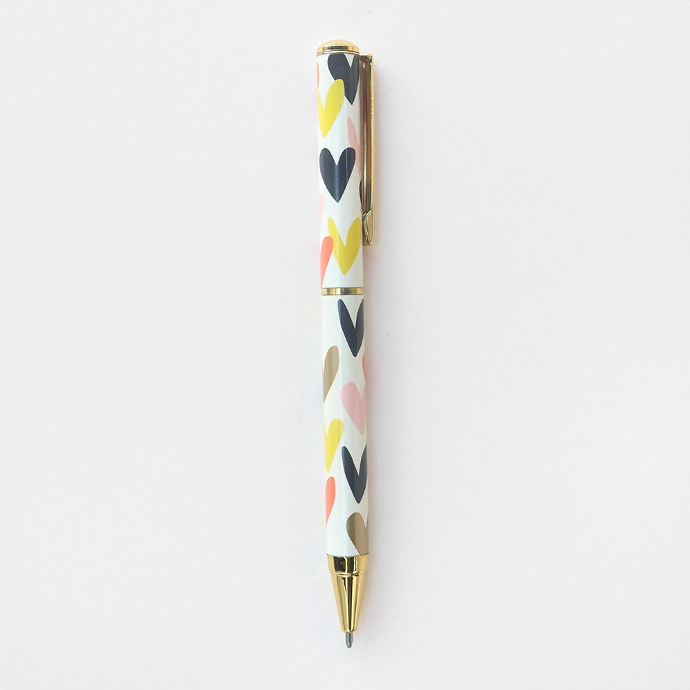 Caroline Gardner New Heart Print Ball Point Pen Boxed